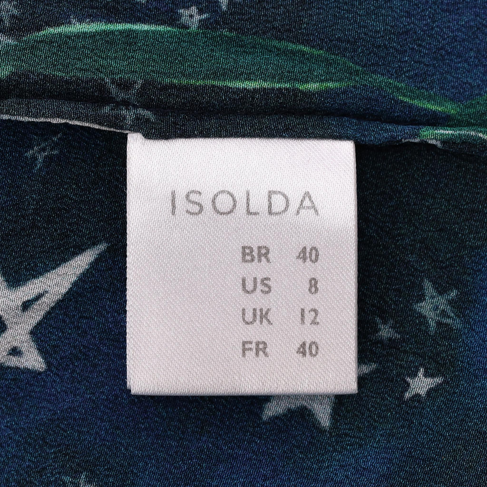 Isolda - Vestito in seta con volant e spalle scoperte in vendita 2