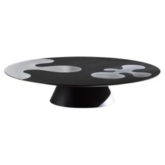 ISOLE 1 Black and Matte Metal Round Coffee Table
