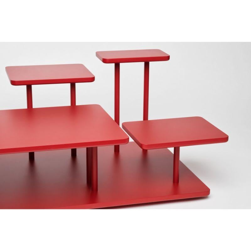 Postmoderne Isole, table basse rouge rubis d'Atelier Ferraro en vente