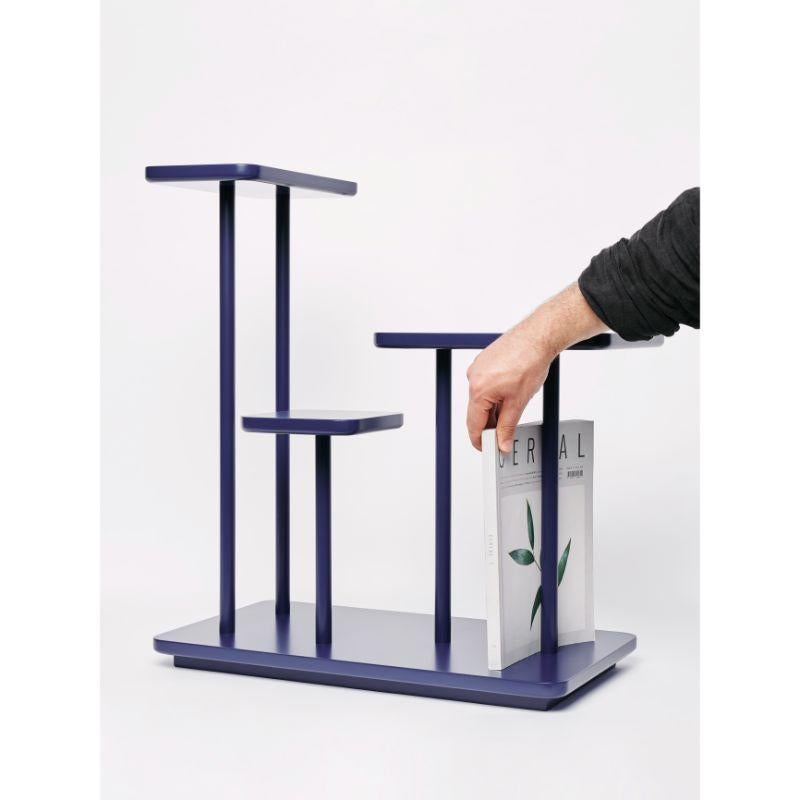 XXIe siècle et contemporain Isolette, table d'appoint en acier bleu de l'Atelier Ferraro en vente