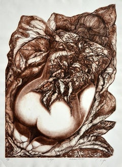 Isolina Limonta, ¨La Hoja¨, 2001, Etching, 29.5x21.5 in