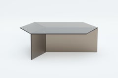 ISOM OBLONG 105cm Black Satin Glass, Contemporary Designer Coffee Table