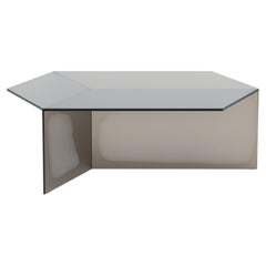 ISOM OBLONG 105cm Bronze Satin Glass, Contemporary Designer Coffee Table