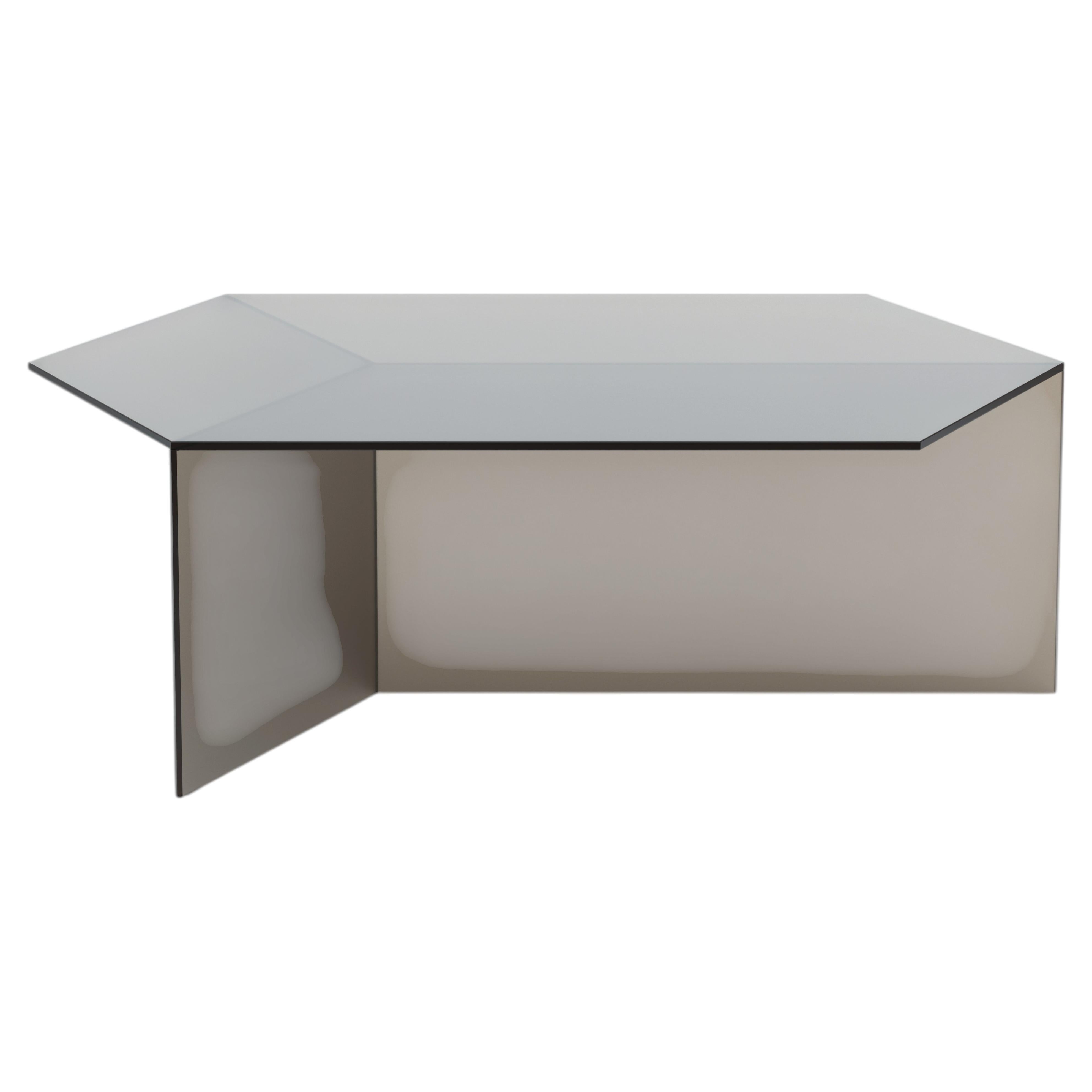 ISOM OBLONG 120cm Bronze Satin Glass, Contemporary Designer Coffee Table
