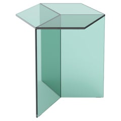 Side Table "Isom Tall" 45 cm Clear Glass, Sebastian Scherer for Neo/Craft