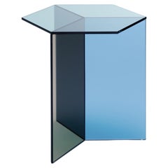 Side Table "Isom Tall"  50 cm Clear Glass, Sebastian Scherer for Neo/Craft