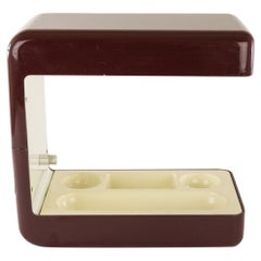 Isos Burgunder-Schreibtischlampe von Giotto Stoppino für Tronconi, 1970er Jahre