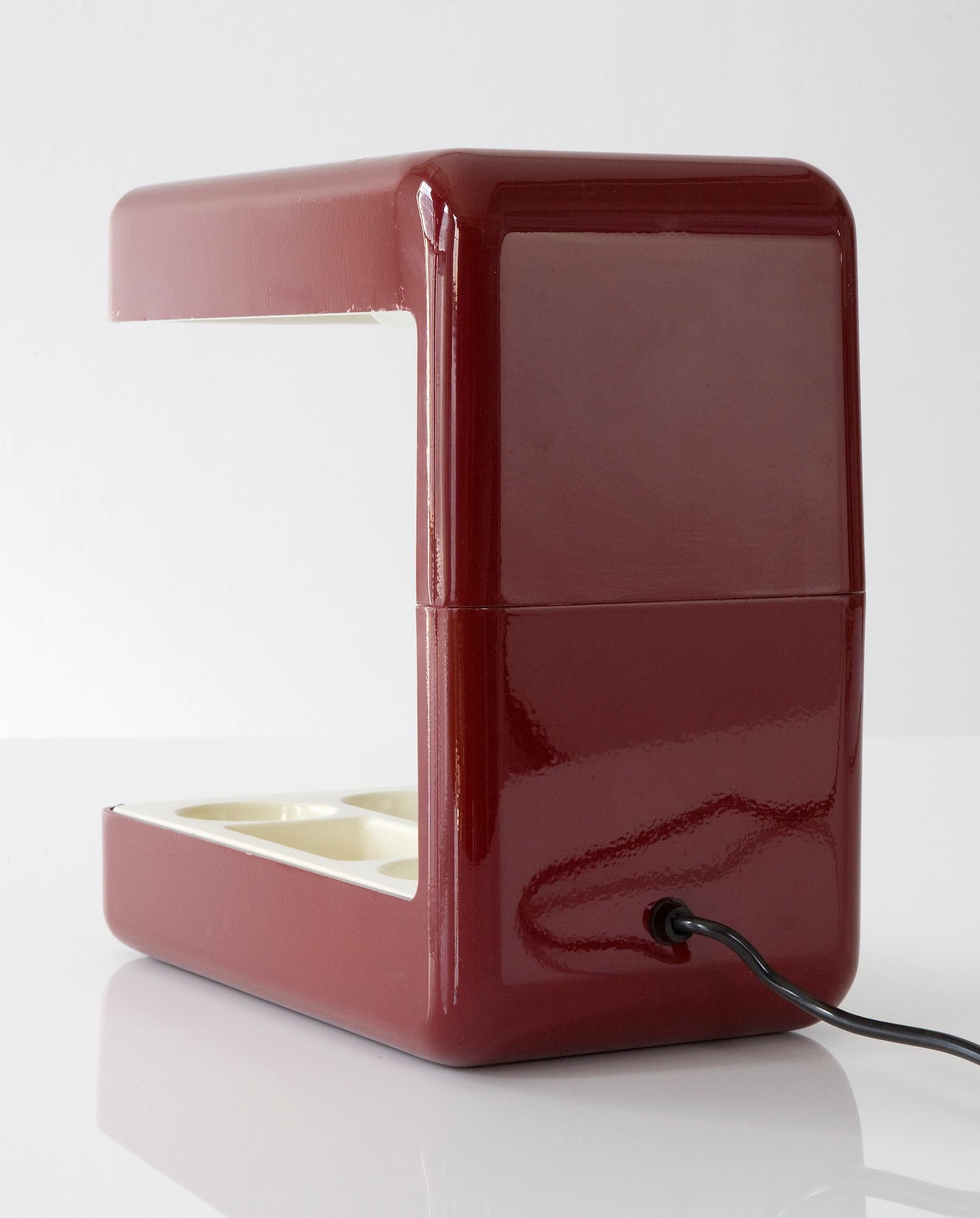 Modern Isos Table Lamp in Enameled Aluminum by Giotto Stoppino, 1972