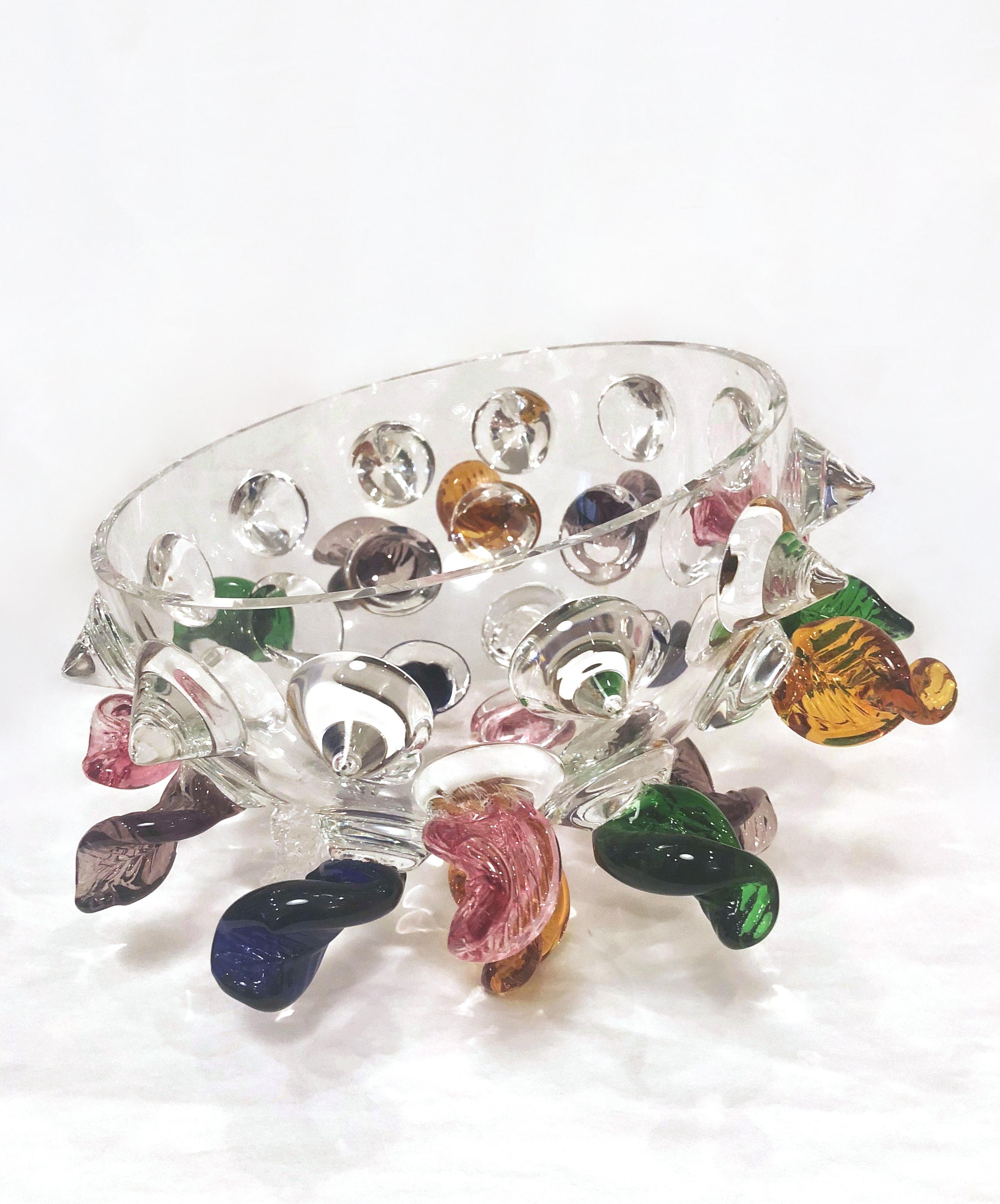Isotta Glass Centrepiece / Fruit Bowl by Borek Sipek for Driade, Italy, 1991 2