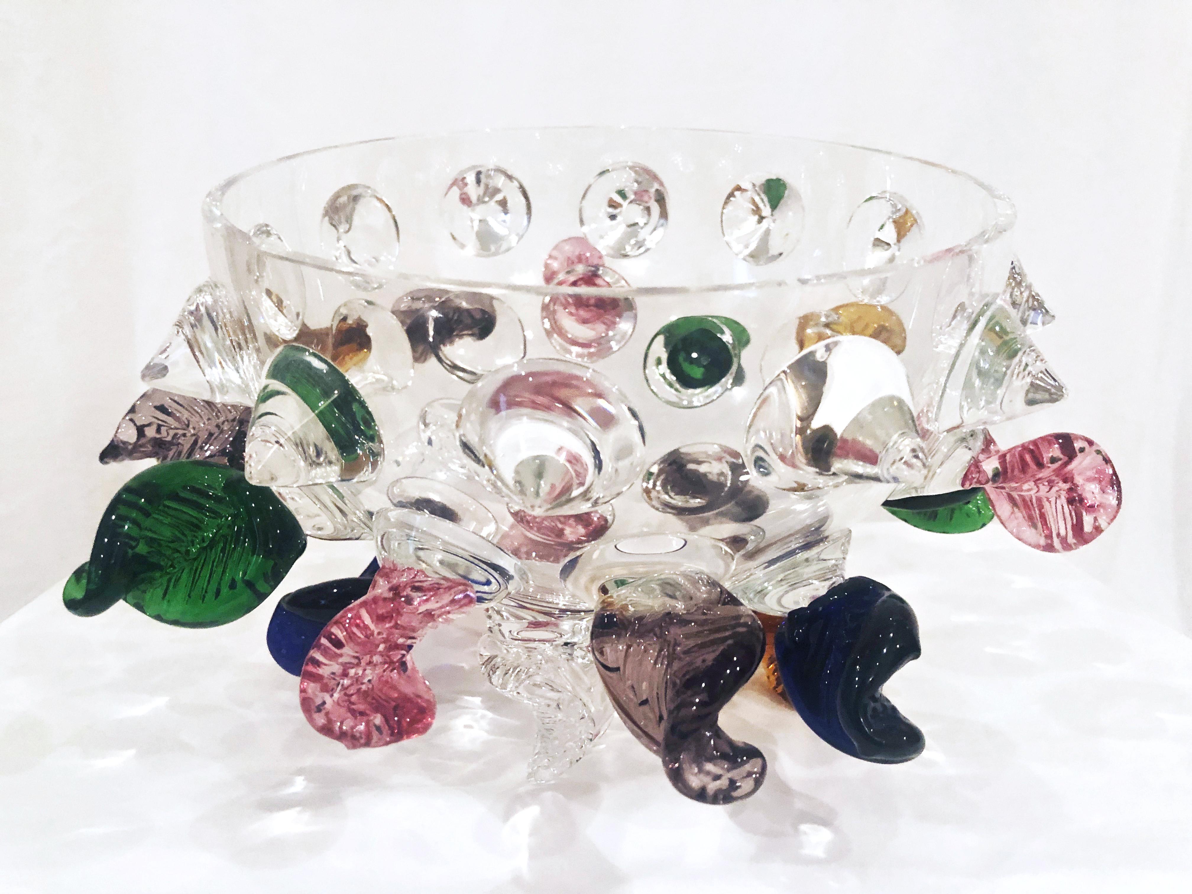 Tafelaufsatz / Obstschale aus Isotta-Glas von Borek Sipek für Driade, Italien, 1991 1