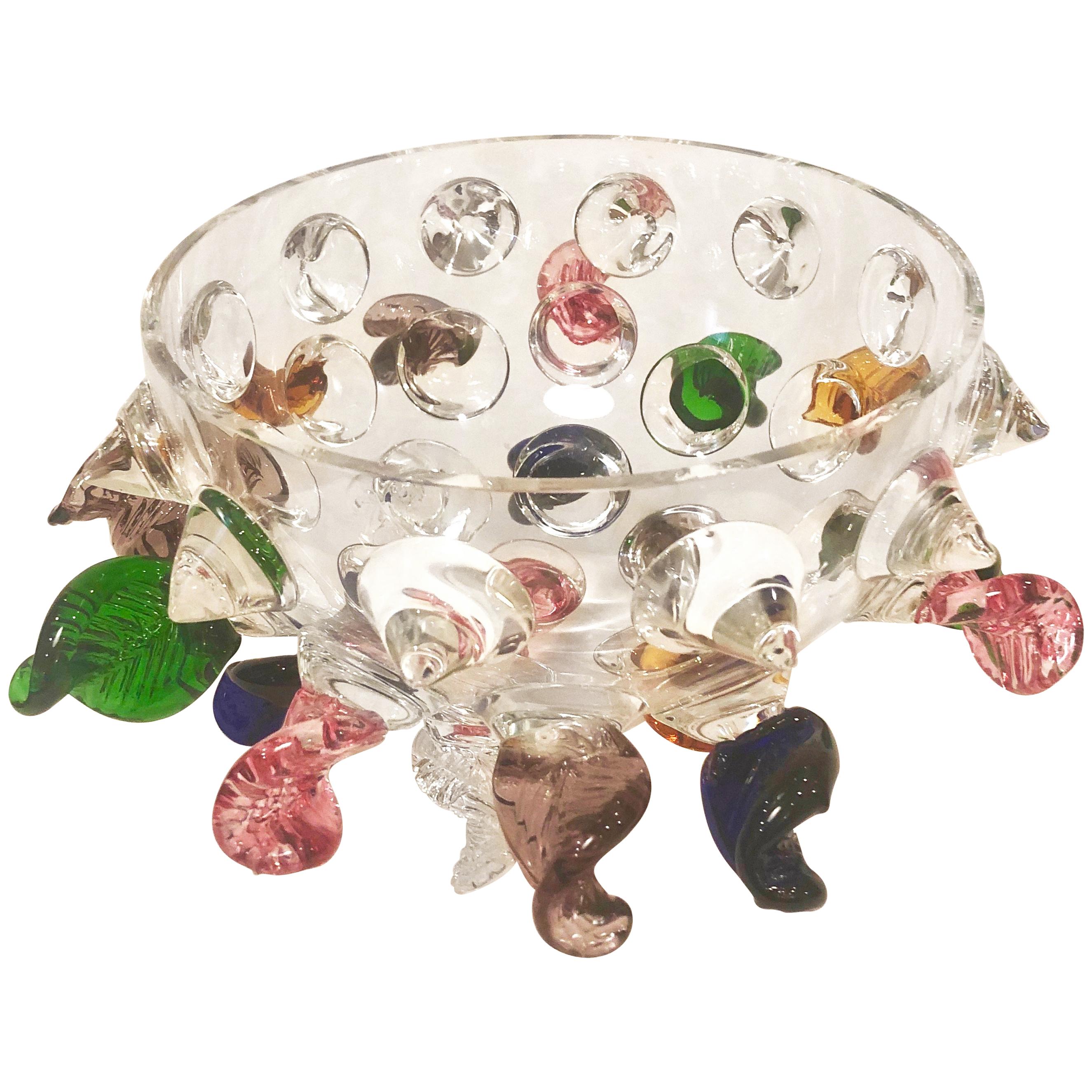 Isotta Glass Centrepiece / Fruit Bowl by Borek Sipek for Driade, Italy, 1991