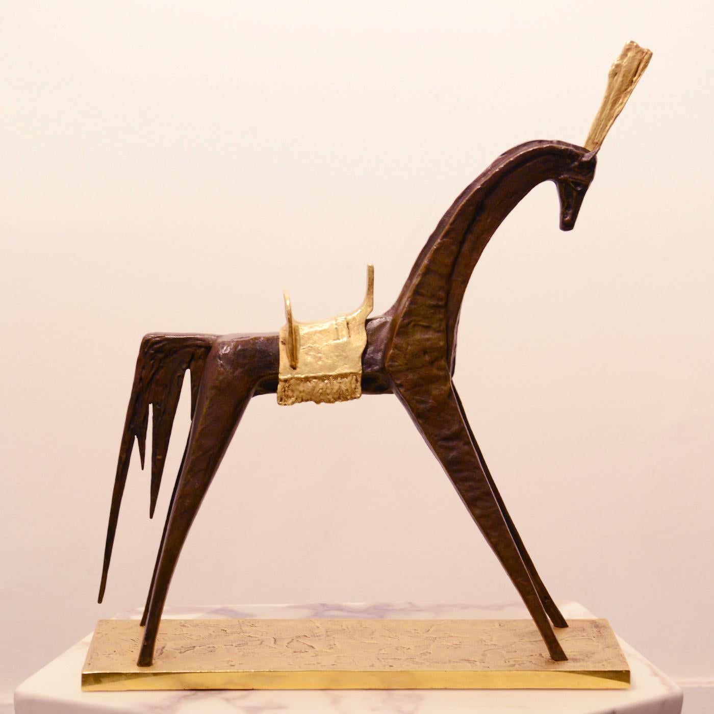 Français Sculpture de cheval en bronze d'Ispahan par Felix Agostini en vente