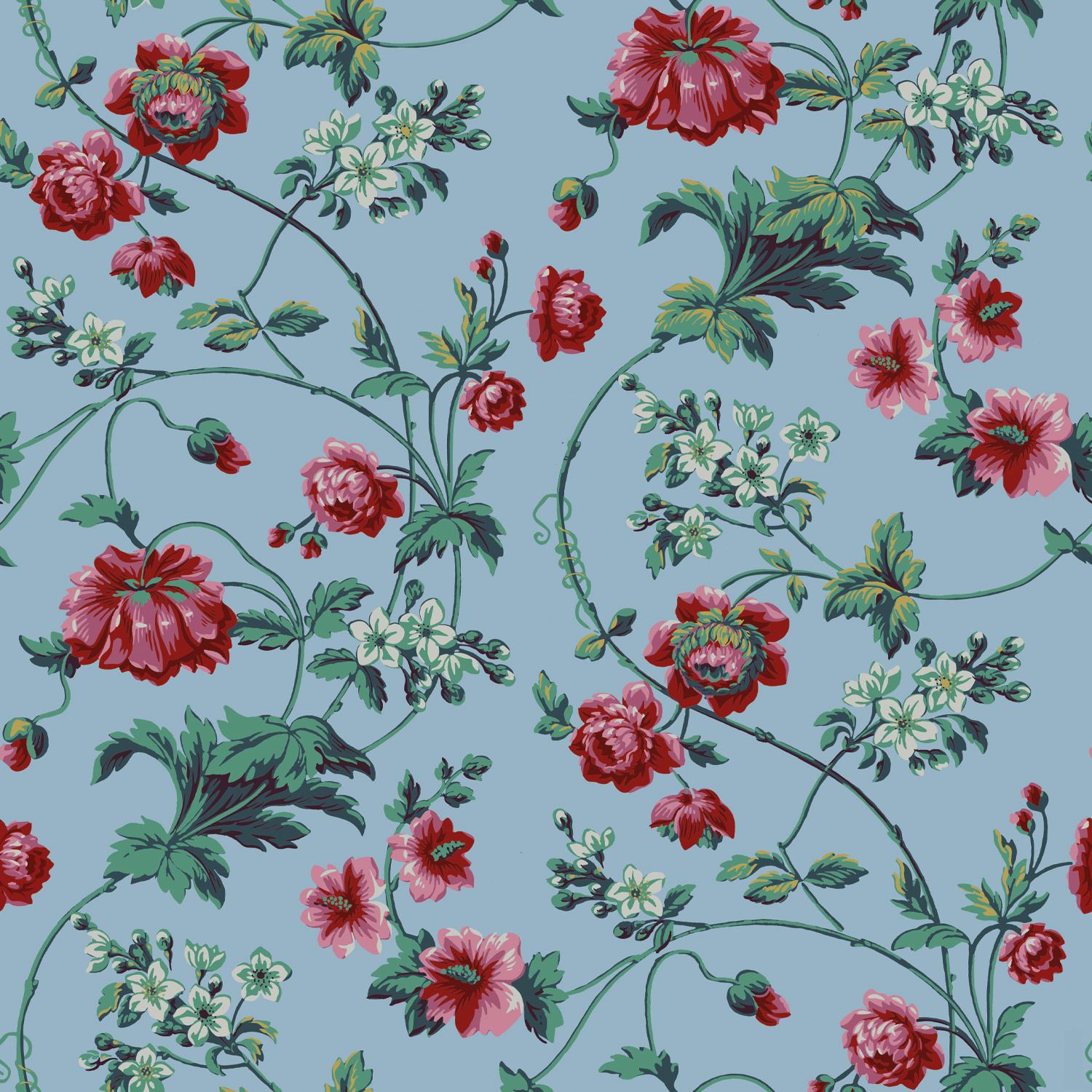 Neoclassical 'Ispahan‘ wallpaper by Papier Français, collection BNF N°1 For Sale