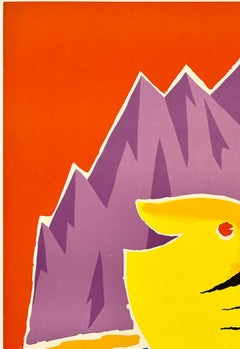 ISRAEL - EILAT ON THE RED SEA Authentic Original Vintage Travel Poster MCM 1959