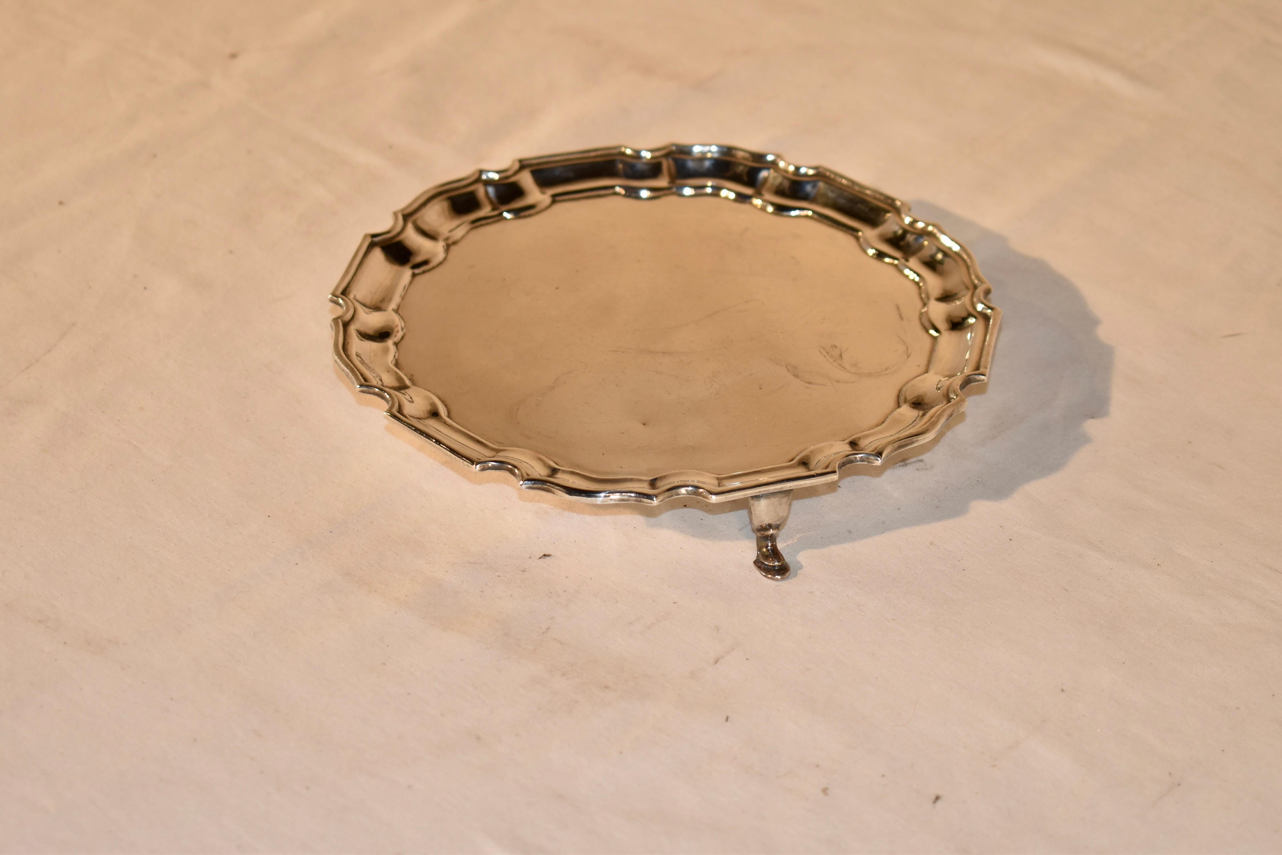 English Israel Freeman & Sons Silver Plated Salver, C.1928 For Sale