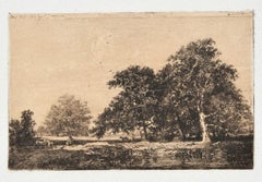 Paysage - Gravure d'Henriet d'Israël - fin du XVIIe siècle