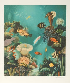 Aquarelles profondes, sérigraphie d'Israël Rubinstein