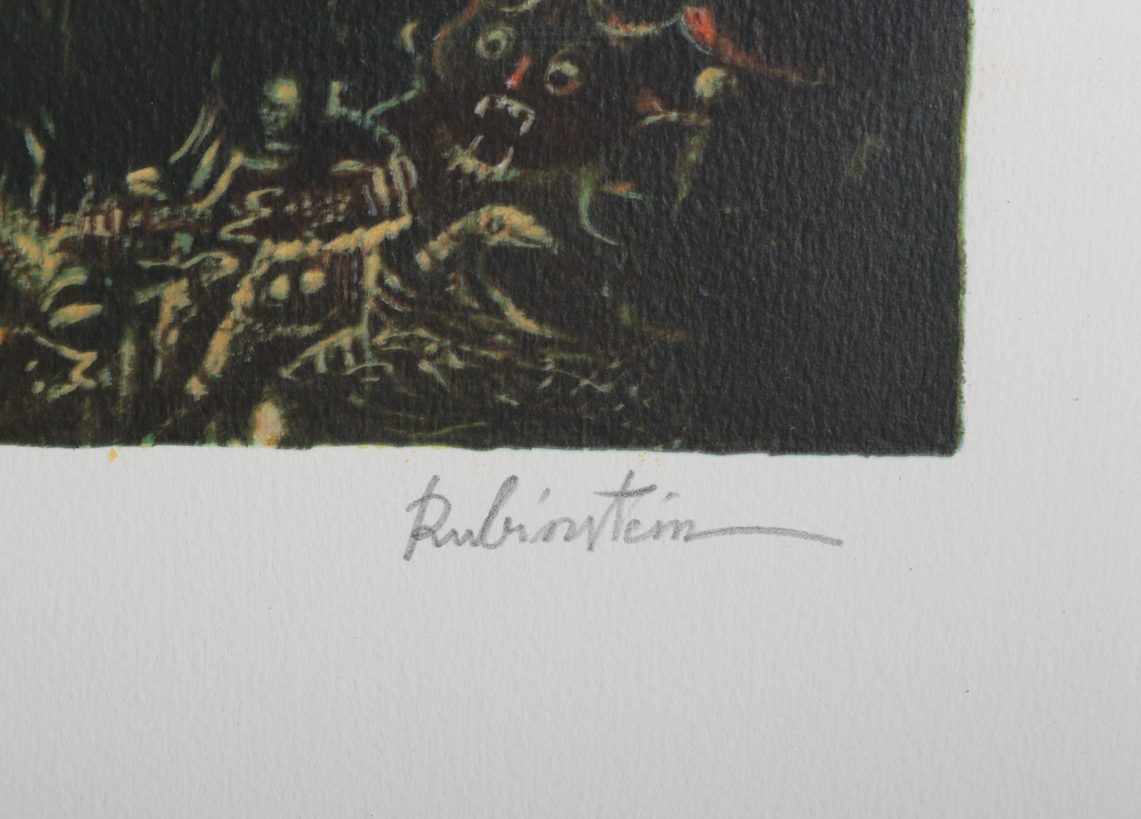 Golden Calf, Screenprint by Israel Rubinstein For Sale 2