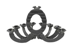 Lampada Hanukkah israeliana brutalista in ferro di David Palombo