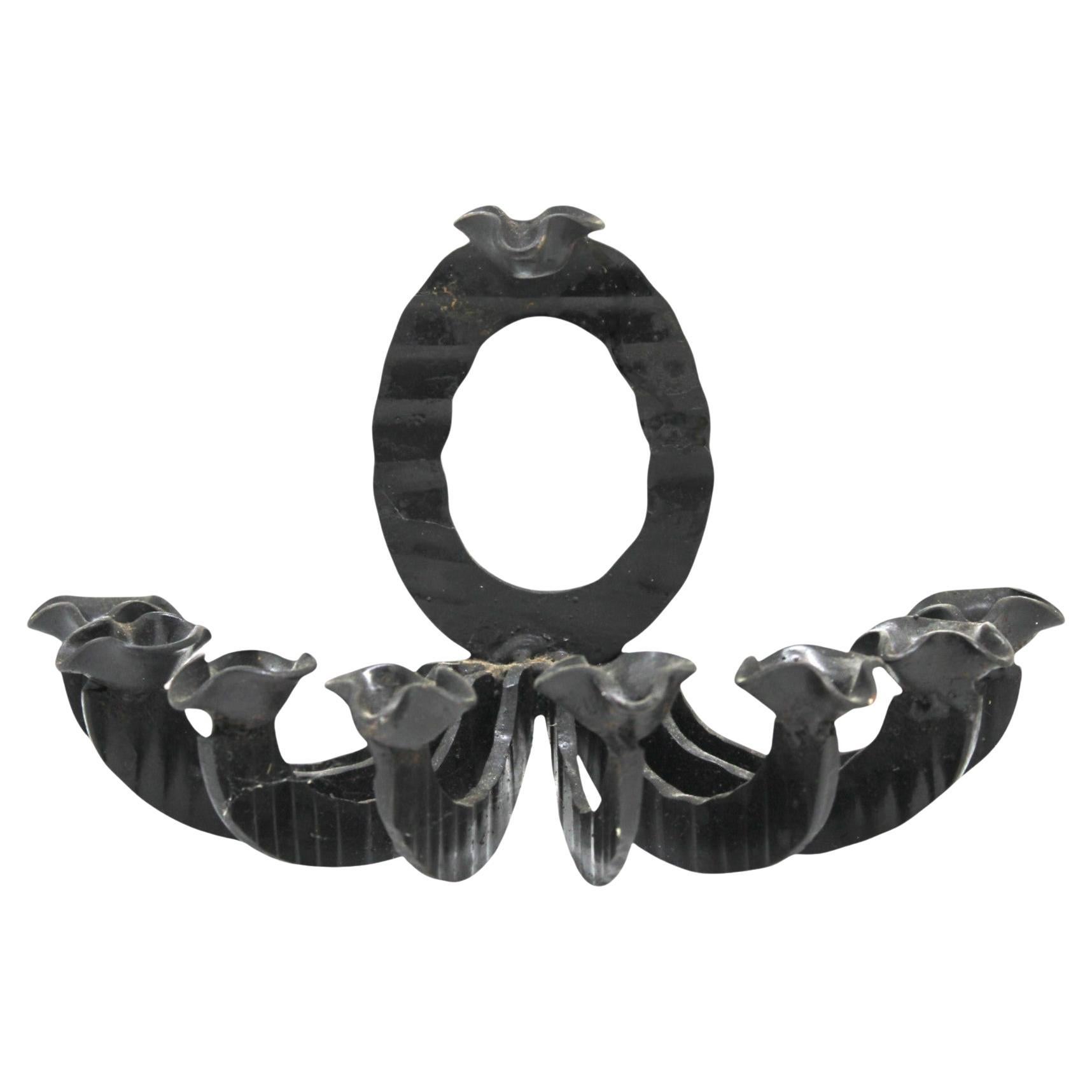 Israelische brutalistische Hanukkah-Lampe aus Eisen von David Palombo