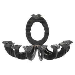 Israelische brutalistische Hanukkah-Lampe aus Eisen von David Palombo