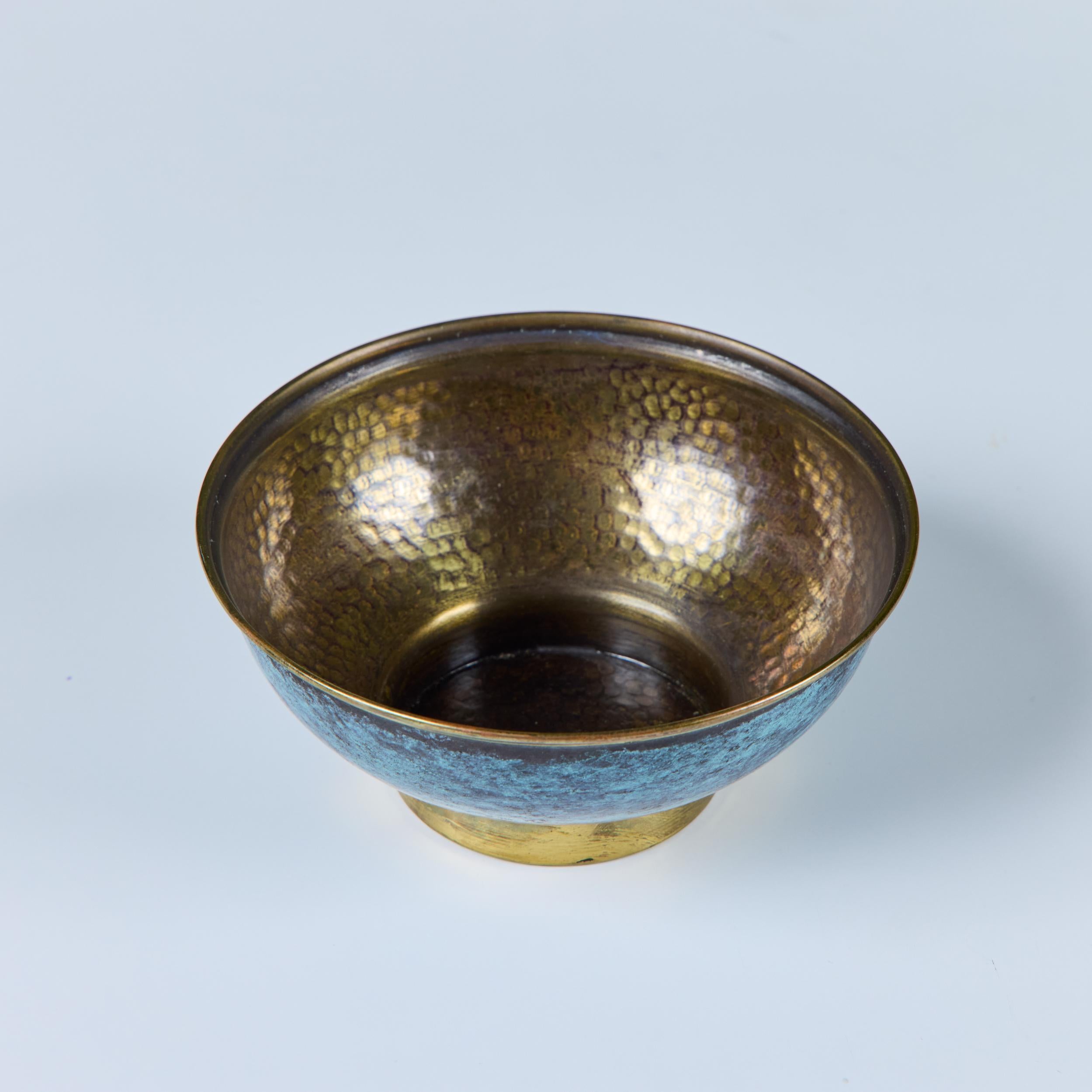 Israeli Lidded Brass Bowl with Olive Knob For Sale 7