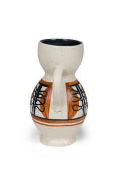 Israeli Mid-Century Lapid Glazed Round Top Pitcher