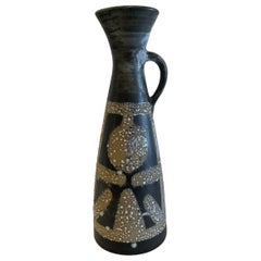 Israeli Mid-Century Lapid Lava Glazed Ceramic Pitcher