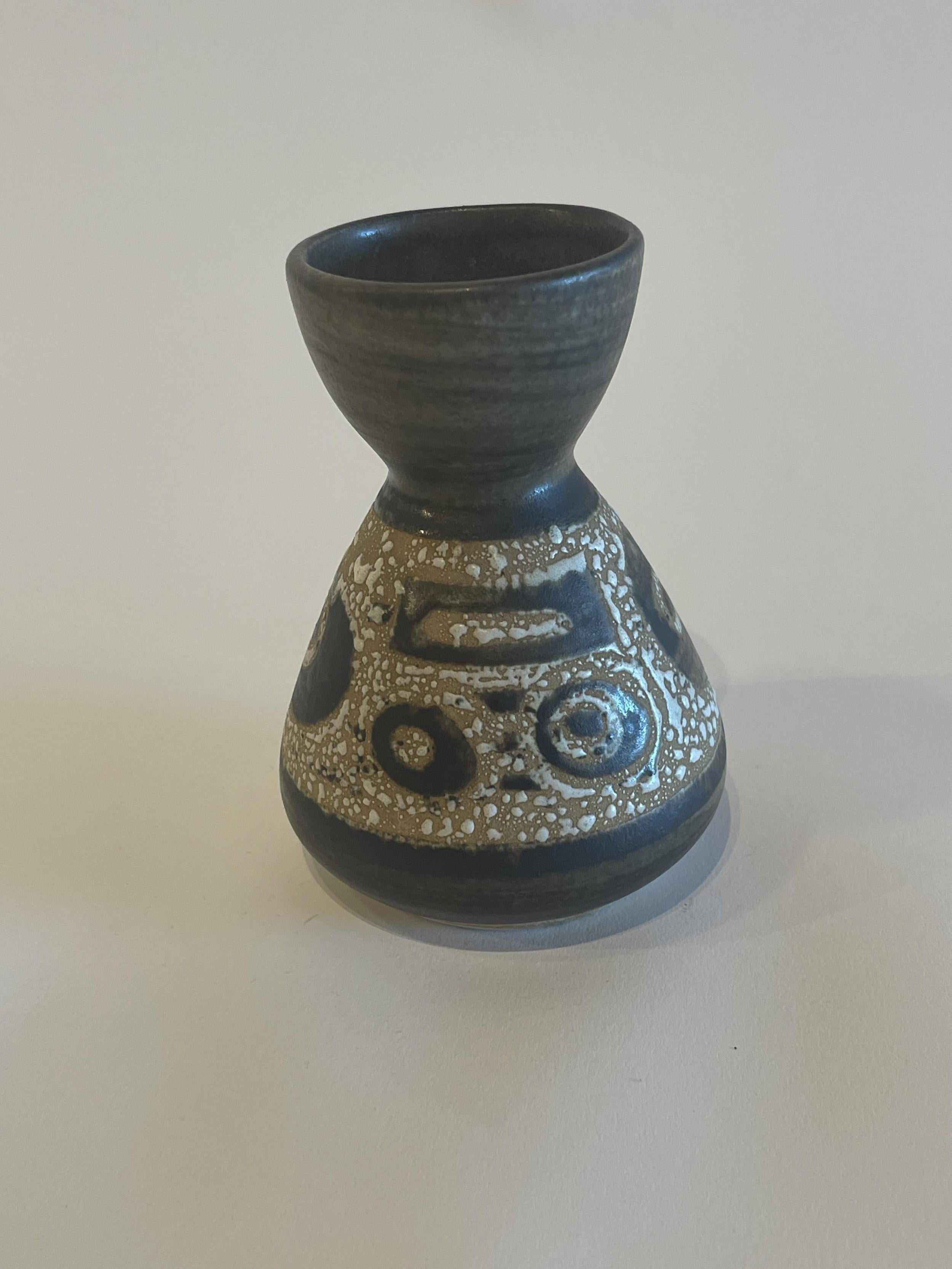 Vaso israeliano di metà secolo in ceramica smaltata Lapid Lava (pezzi di ricambio REG4741A-N)