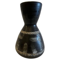 Vaso israeliano di metà secolo in ceramica smaltata Lapid Lava