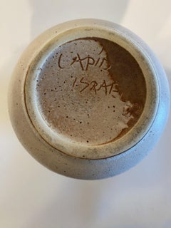 Israeli Mid-Century Lapid Sgraffito Glazed Ceramic Vase