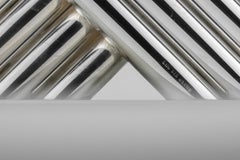 Modern Israeli Silver Hanukkah Lamp Menorah by Yaacov Greenvurcel