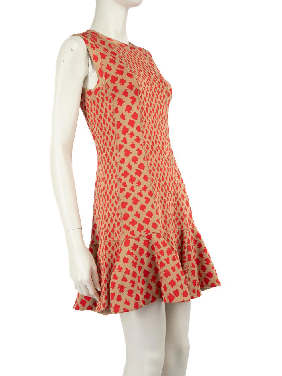 CONDITION is Very good. Hardly any visible wear to dress is evident on this used Issa London designer resale item.
 Details
 Multicolour: Camel and Red
 Viscose
 Knit dress
 Mini
 Sleeveless
 Abstract pattern
 Stretchy
 Round neck
 
 
 Made in