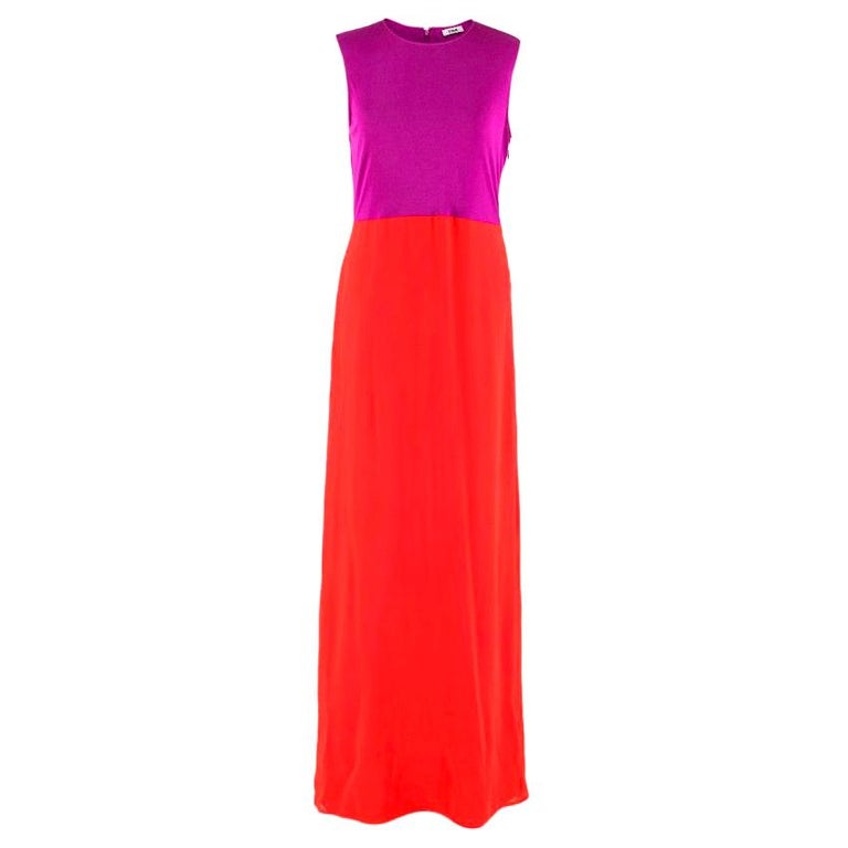 Issa Purple and Orange Colorblock Dress - Size US 4 at 1stDibs | purple ...