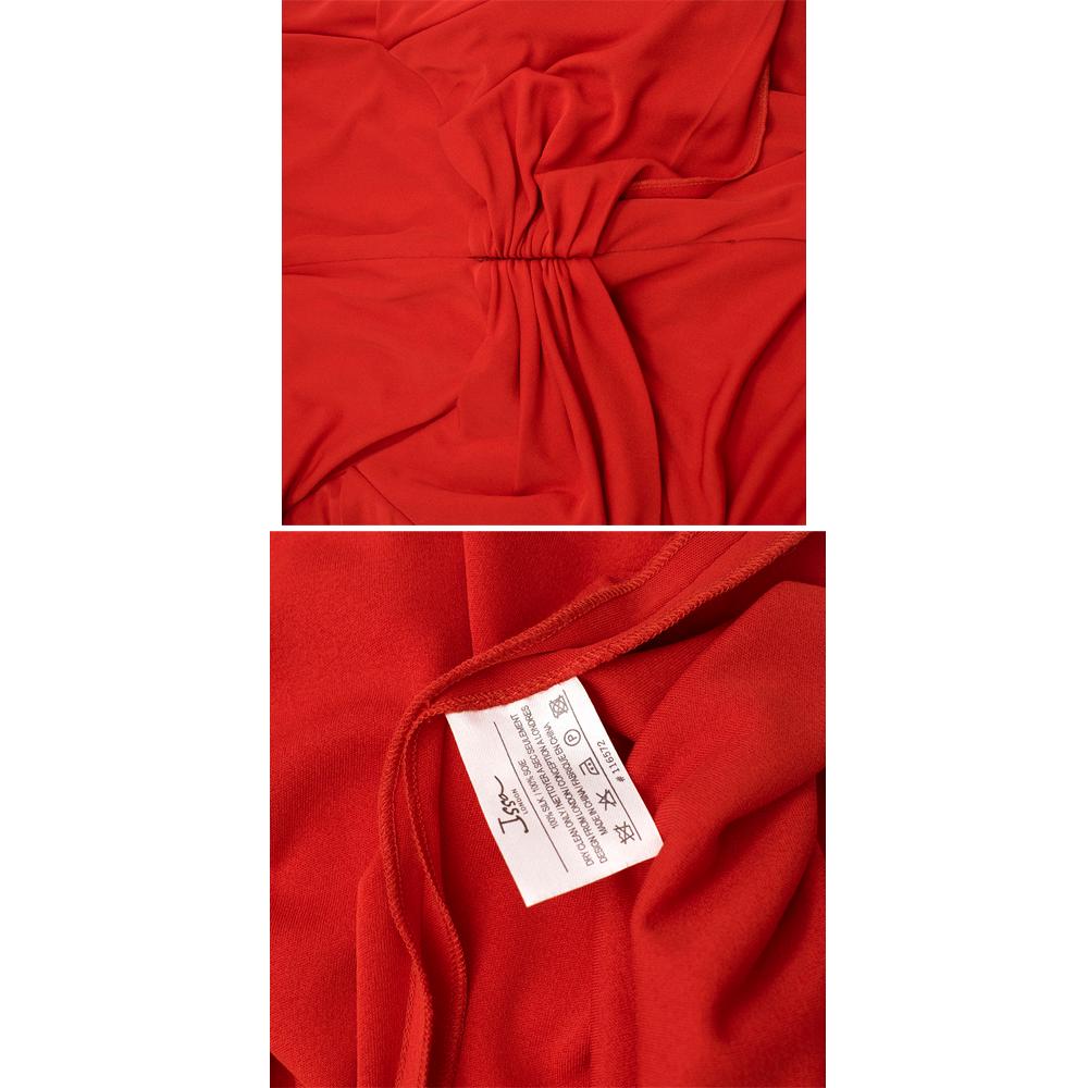 Issa Red Knotted Deep V-Neck Gown SIZE 8 3