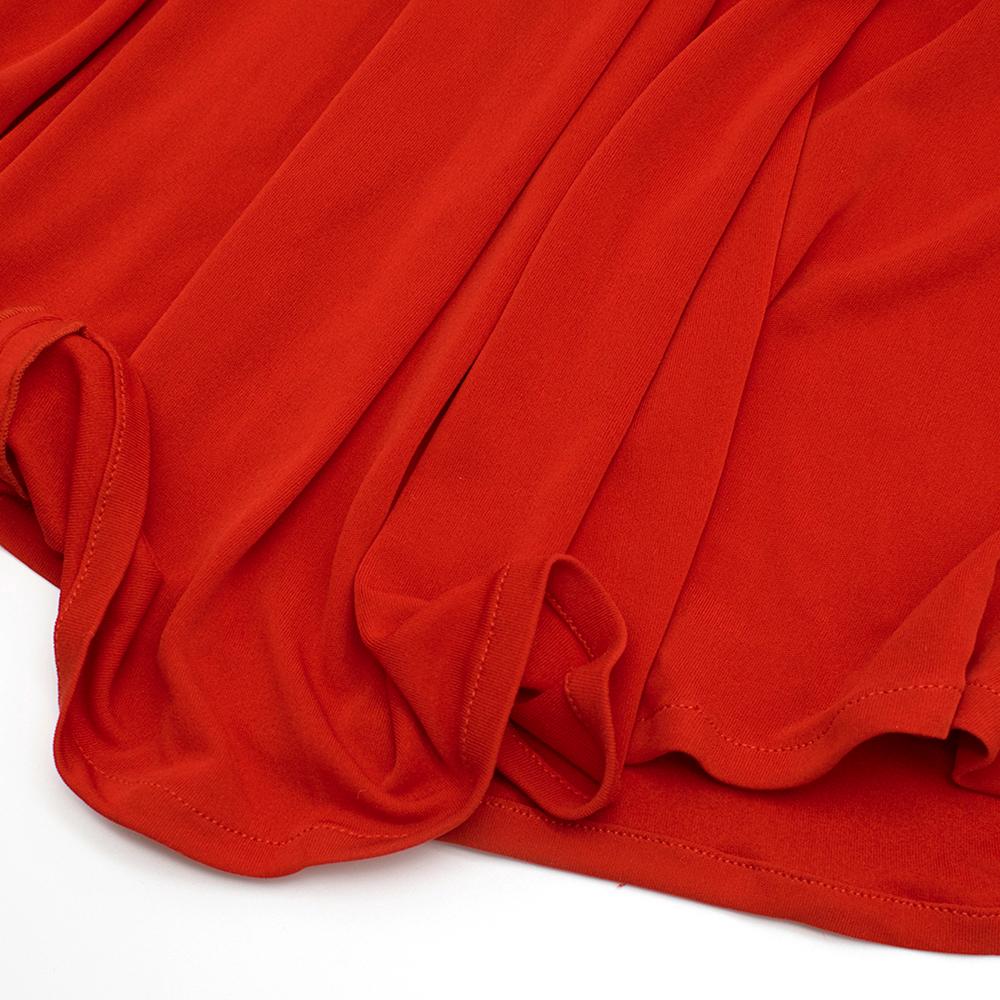 Issa Red Knotted Deep V-Neck Gown SIZE 8 2