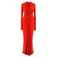 Issa Red Knotted Deep V-Neck Gown SIZE 8