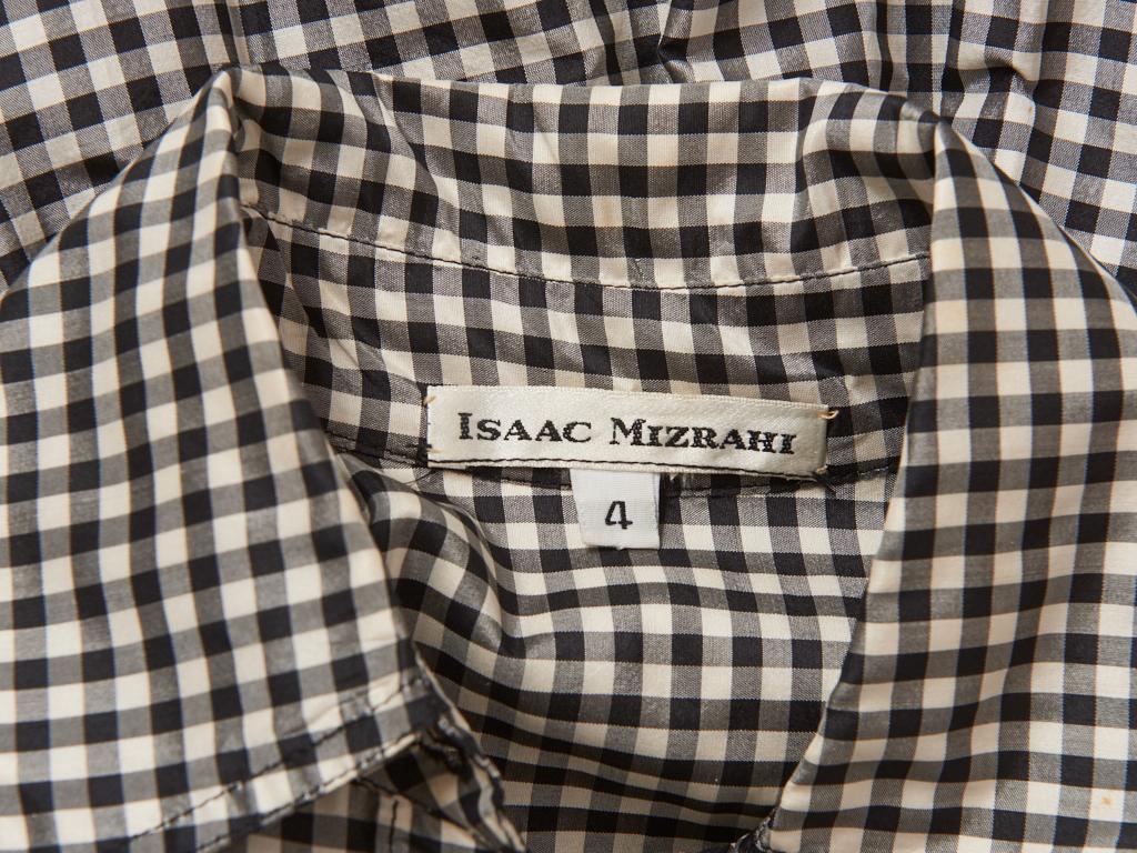 Gray Issac Mizrahi Taffeta Shirt dress For Sale