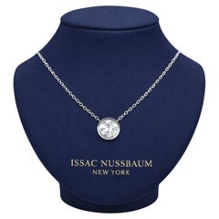Issac Nussbaum 0.50 Carat Round Brilliant Cut Diamond Pendant Necklace