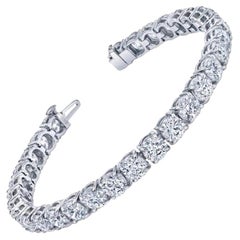 Issac Nussbaum Bracelet tennis en or blanc 11.96 carats