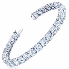 Issac Nussbaum Bracelet tennis en or blanc 14,41 carats