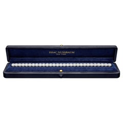 Issac Nussbaum 14.91 Carat White Gold Diamond Tennis Bracelet