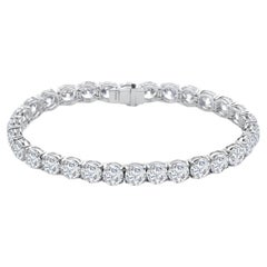 Issac Nussbaum Pulsera de tenis de oro blanco de 14.91 quilates