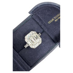 Issac Nussbaum 18K GIA zertifiziert 27 Karat Diamantring mit Smaragdschliff Issac Nussbaum 18K GIA zertifiziert 27 Karat Diamantring mit Smaragdschliff