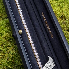 Issac Nussbaum 18K Yellow Gold 8.75 Round Brilliant Cut Diamond Bracelett