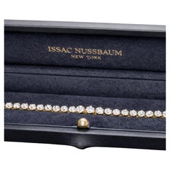 Issac Nussbaum 18K Yellow Gold 8.75 Round Brilliant Cut Diamond Bracelett