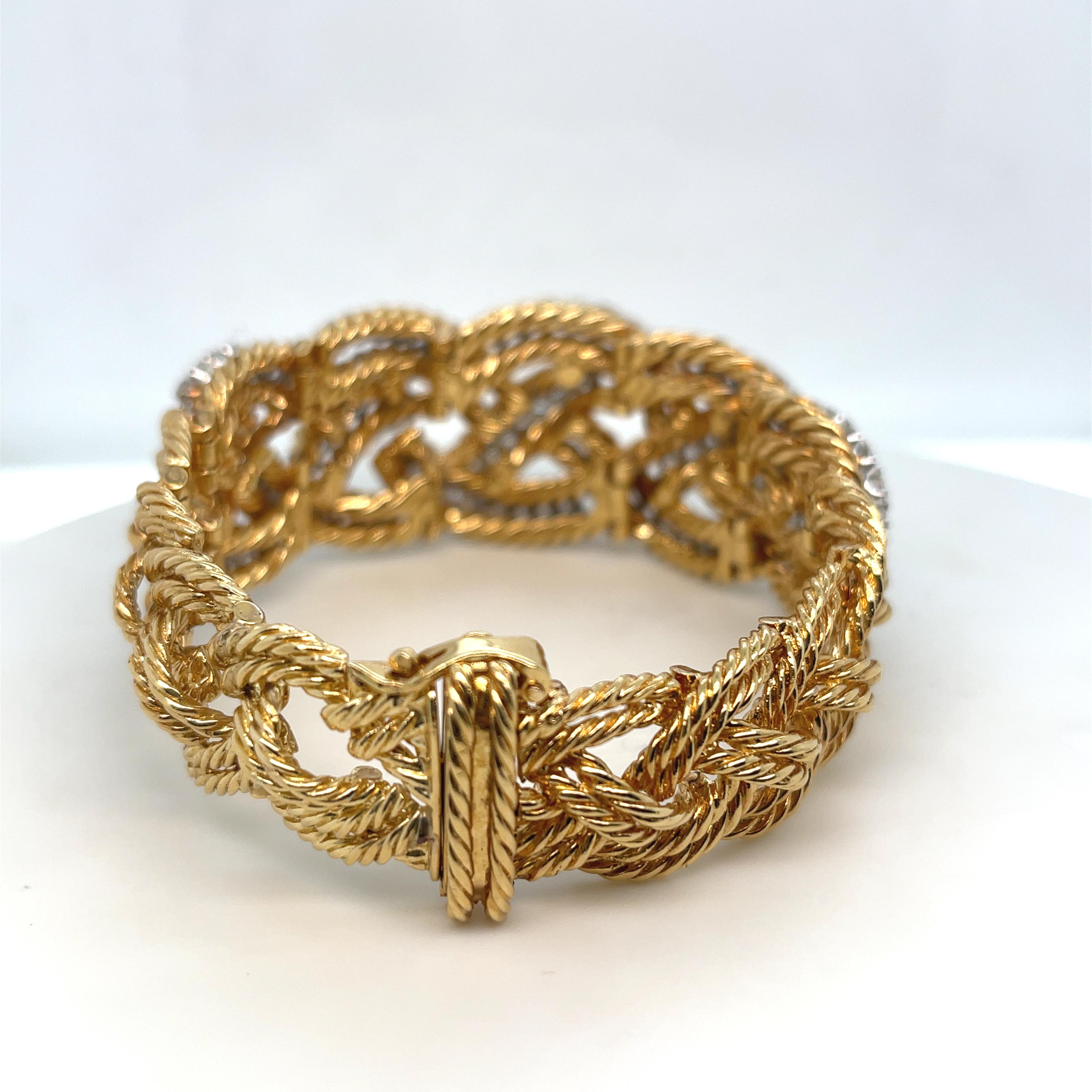 Issac Nussbaum 18k Yellow Gold Bracelet In New Condition For Sale In New York, NY