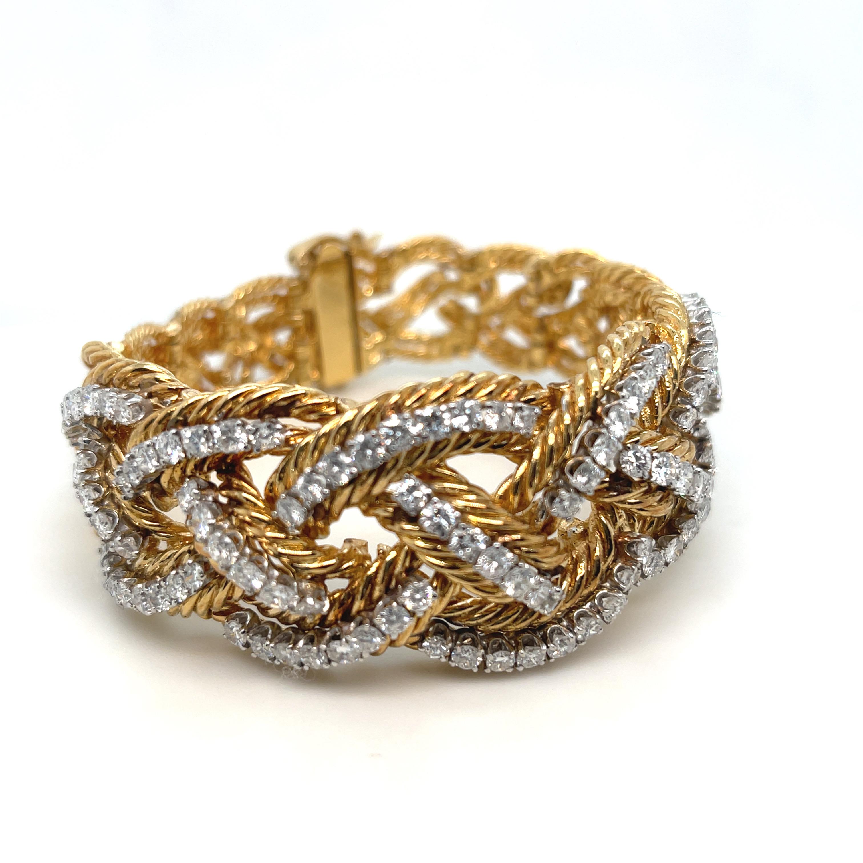 Women's or Men's Issac Nussbaum 18k Yellow Gold Bracelet For Sale
