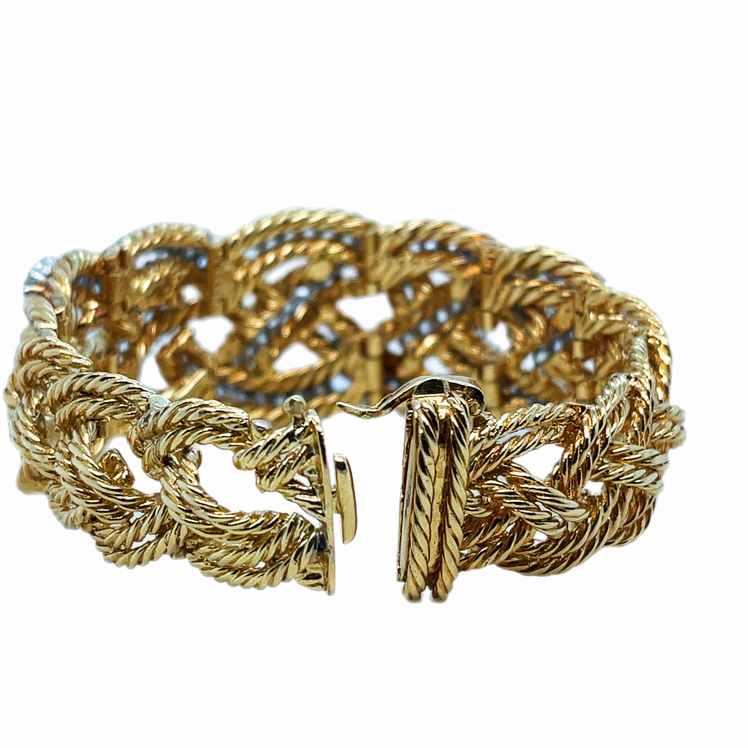 Issac Nussbaum 18k Yellow Gold Bracelet For Sale 1