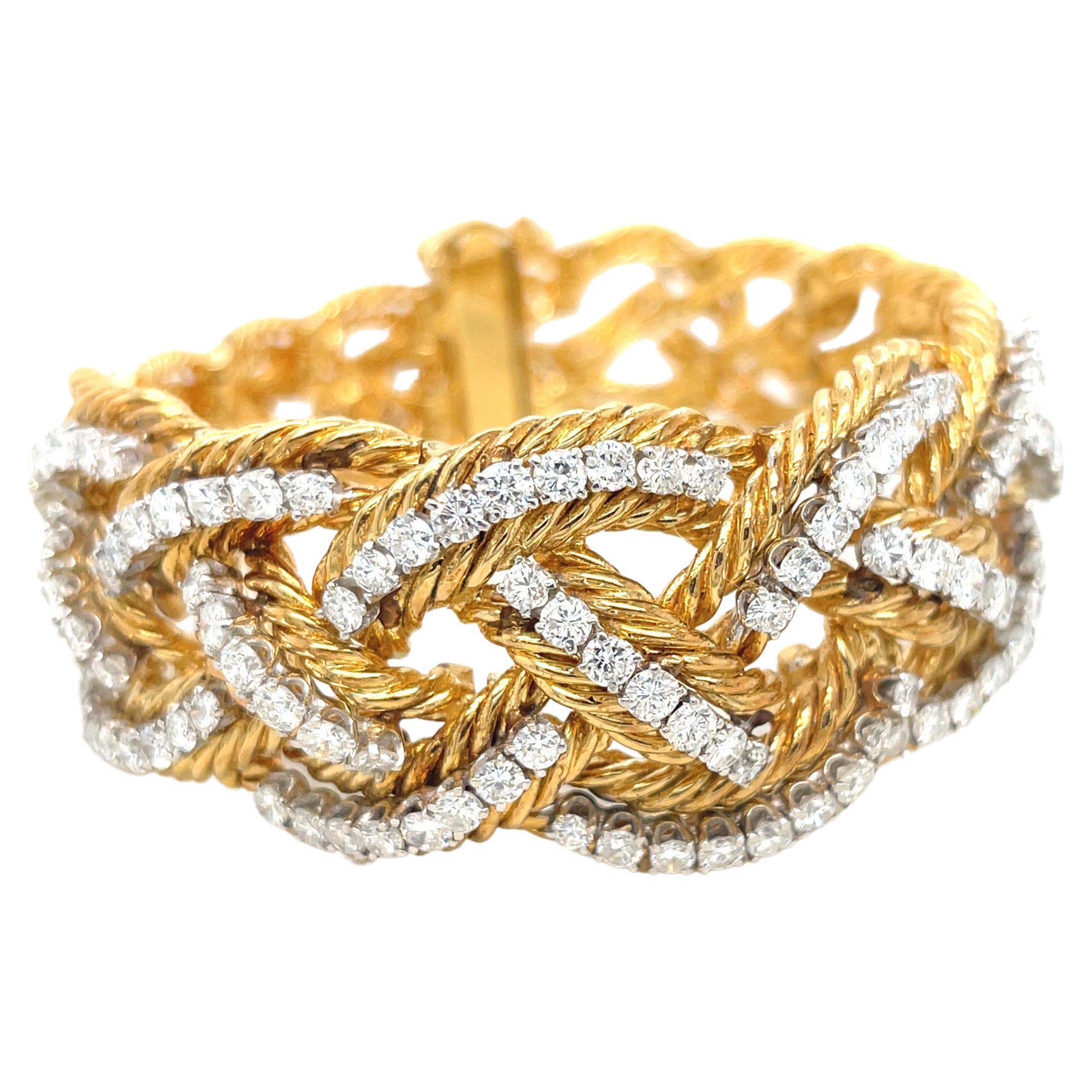 Issac Nussbaum 18k Yellow Gold Bracelet For Sale